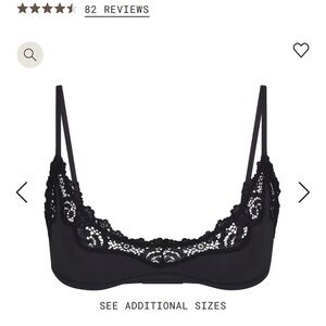 SKIMS Fits Everybody Lace Bralette. NWT